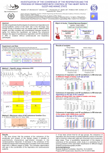 investigation of the coherence of the respiration and the process of parasympathetic control of the heart rate in sleep and awake state