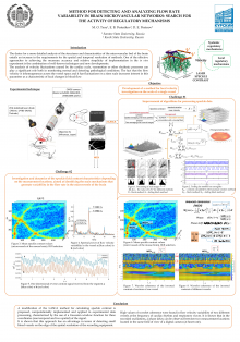 Method for detecting and analyzing flow rate variability in brain microvascular networks: search for the activity of regulatory mechanisms